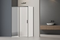 Душевой уголок Vincea Soft 2 VSR-3SO29011CLB 110х90 см, профиль черный, стекло прозрачное