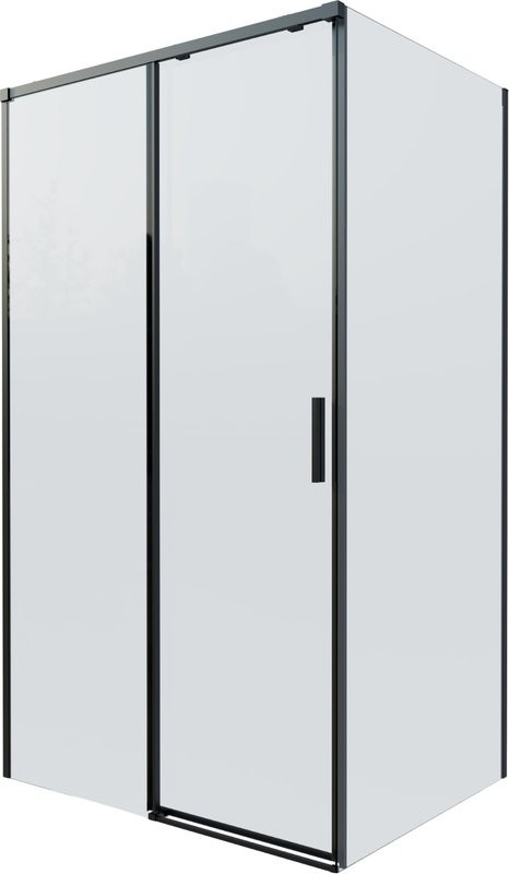 Душевой уголок Vincea Soft 2 VSR-3SO29011CLB 110х90 см, профиль черный, стекло прозрачное