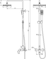 Душевая стойка Lemark Ursus LM7260BL