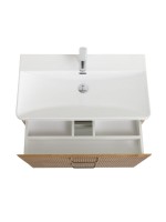 Тумба с раковиной BelBagno Due 80 ручки матовый атласный никель, rovere nature