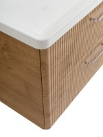 Тумба с раковиной BelBagno Due 80 ручки матовый атласный никель, rovere nature