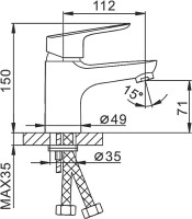 Смеситель для раковины Frap H703 F10703-B