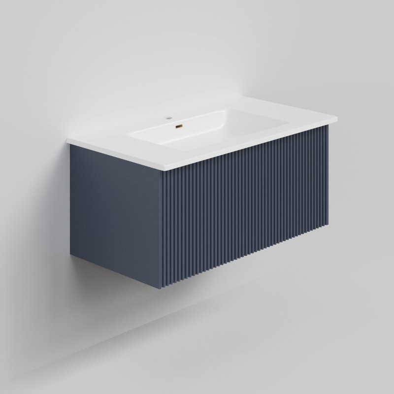 Тумба с раковиной La Fenice Terra 80 синяя