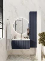 Тумба с раковиной La Fenice Terra 80 синяя