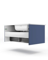 Тумба с раковиной La Fenice Terra 80 синяя