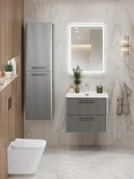 Мебель для ванной комнаты BelBagno Due 50 ручки сатиновый никель, сатин