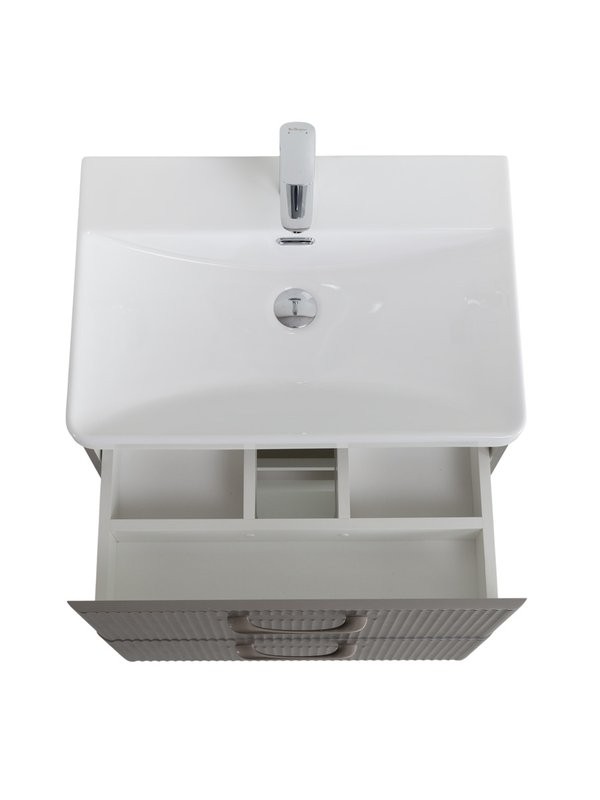 Мебель для ванной комнаты BelBagno Due 50 ручки сатиновый никель, сатин