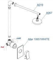 Душевой комплект Wasserkraft A12667WHITE