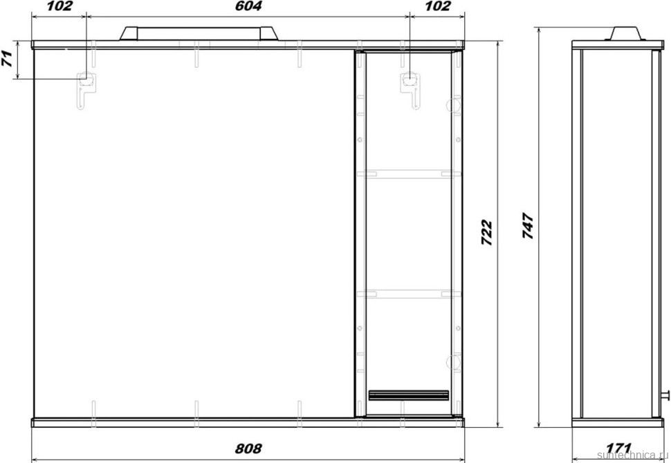 Мебель для ванной комнаты SanStar Аура 80 белая