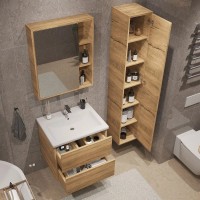 Мебель для ванной комнаты SanStar Siva 50 дуб вотан, раковина Фостер 50