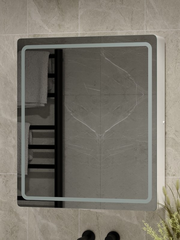 Зеркало-шкаф CONTINENT Led Race 60х70 см, с подсветкой