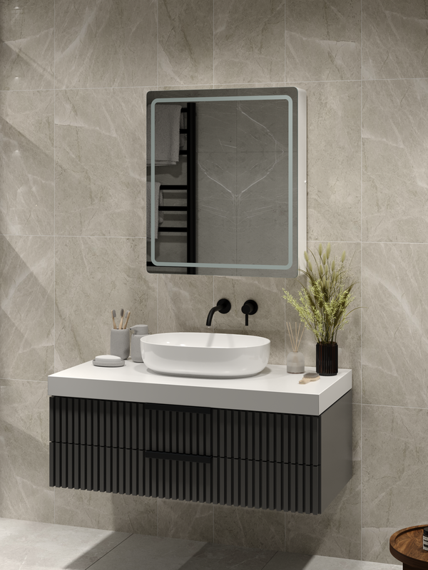 Зеркало-шкаф CONTINENT Led Race 60х70 см, с подсветкой