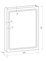 Зеркало-шкаф CONTINENT Led Race 60х70 см, с подсветкой