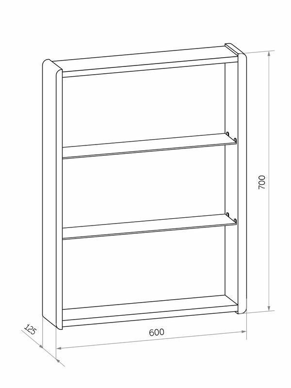Зеркало-шкаф CONTINENT Led Race 60х70 см, с подсветкой