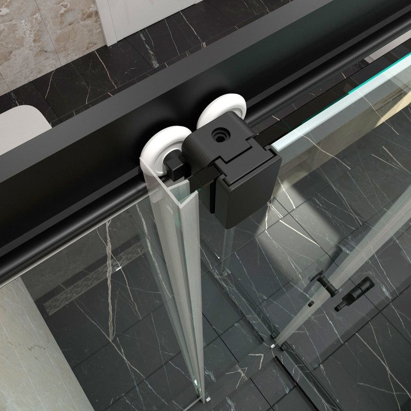 Душевой уголок Triton Фикс 120x90 см, без поддона, профиль блэк