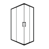 Душевой уголок Triton Фикс 120x90 см, без поддона, профиль блэк