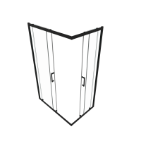 Душевой уголок Triton Фикс 120x90 см, без поддона, профиль блэк