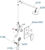 Душевой комплект Wasserkraft А84202 Душевой комплект Wasserkraft А84202