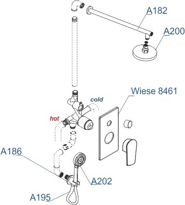 Душевой комплект Wasserkraft А84202