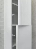 Шкаф-пенал для ванной Comforty Мадрид 40 подвесной, матовый белый