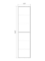 Шкаф-пенал для ванной Comforty Мадрид 40 подвесной, матовый белый