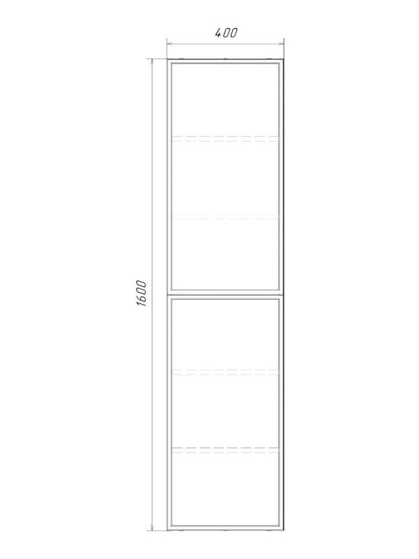 Шкаф-пенал для ванной Comforty Мадрид 40 подвесной, матовый белый