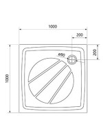 Поддон для душа Ravak Galaxy Pro Perseus Pro-100 матовый белый