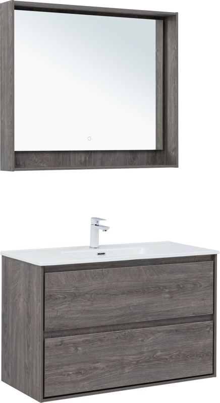 Мебель для ванной комнаты Aquanet Милан 100 подвесная, дуб рошелье