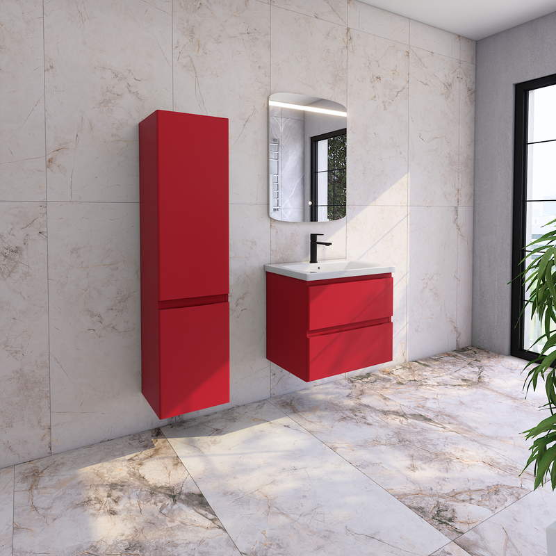 Тумба под раковину без столешницы Caprigo Forte 65 подвесная, красная