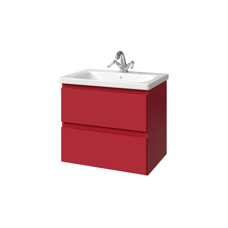 Тумба под раковину без столешницы Caprigo Forte 65 подвесная, красная