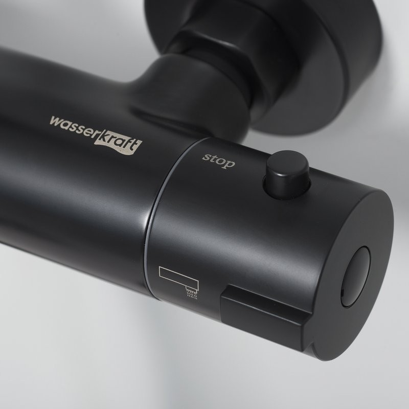 Душевая стойка Wasserkraft Thermo A28801 черная матовая