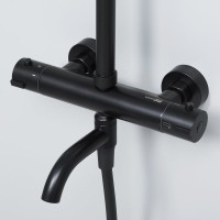 Душевая стойка Wasserkraft Thermo A28801 черная матовая