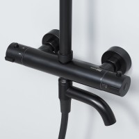 Душевая стойка Wasserkraft Thermo A28801 черная матовая