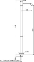 Напольный смеситель для раковины Gattoni Circle Two 9109/90NO матовый черный