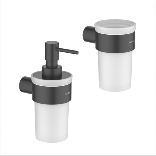 Набор Стакан AQUATEK Лира AQ4427MB + Дозатор AQ4405MB