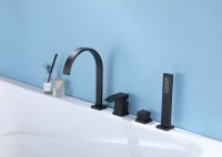 Смеситель на борт ванны Abber Wasserfall AF8613B черный
