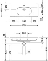 Мебельная раковина Duravit D-code 03421000002