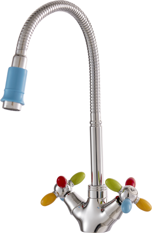 Смеситель для кухни Fashun A43127-87 с гибким изливом, хром