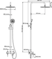 Душевая стойка Wasserkraft A14201 никель Душевая стойка Wasserkraft A14201 никель