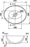 Тумба с раковиной Teymi Ritta 55 дуб эврика, матовый графит, раковина Lori 40