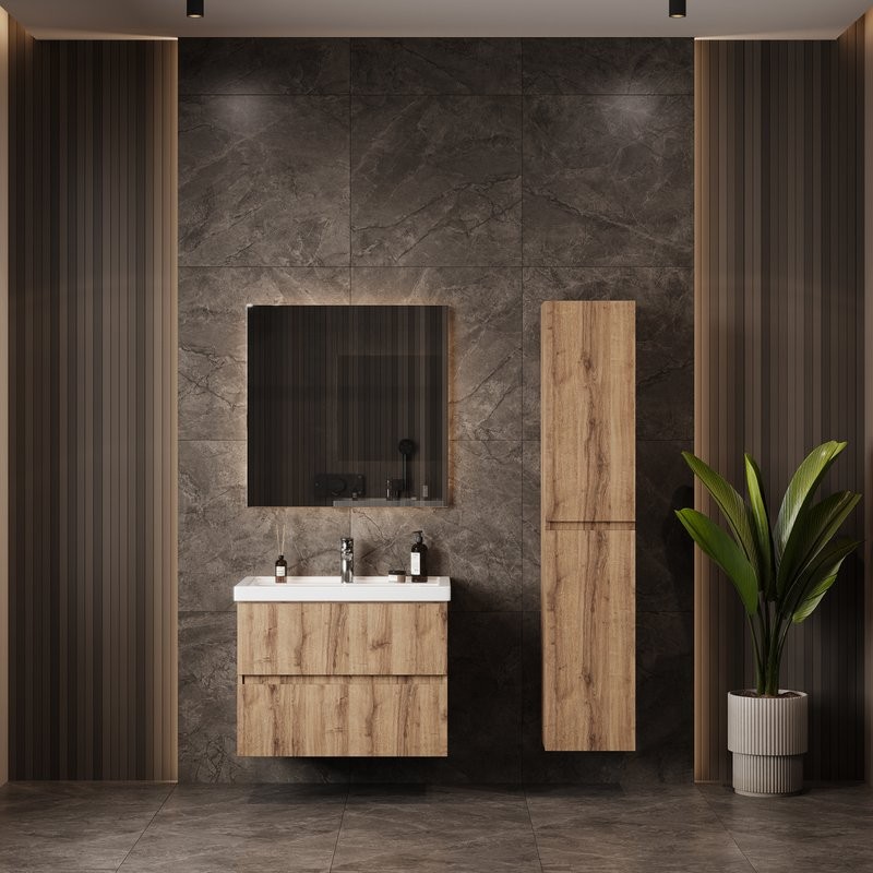 Тумба под раковину без столешницы Onika Дарон 60 дуб краф золотой