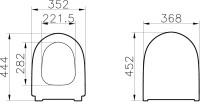 Комплект Унитаз подвесной VitrA Sento + Крышка + Инсталляция Geberit Duofix Delta 458.163.21.1 с кнопкой смыва, хром + Звукоизоляция