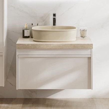 Тумба под раковину KERAMA MARAZZI Modula 80 подвесная, белая глянцевая