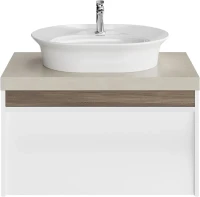 Тумба под раковину KERAMA MARAZZI Modula 80 подвесная, белая глянцевая