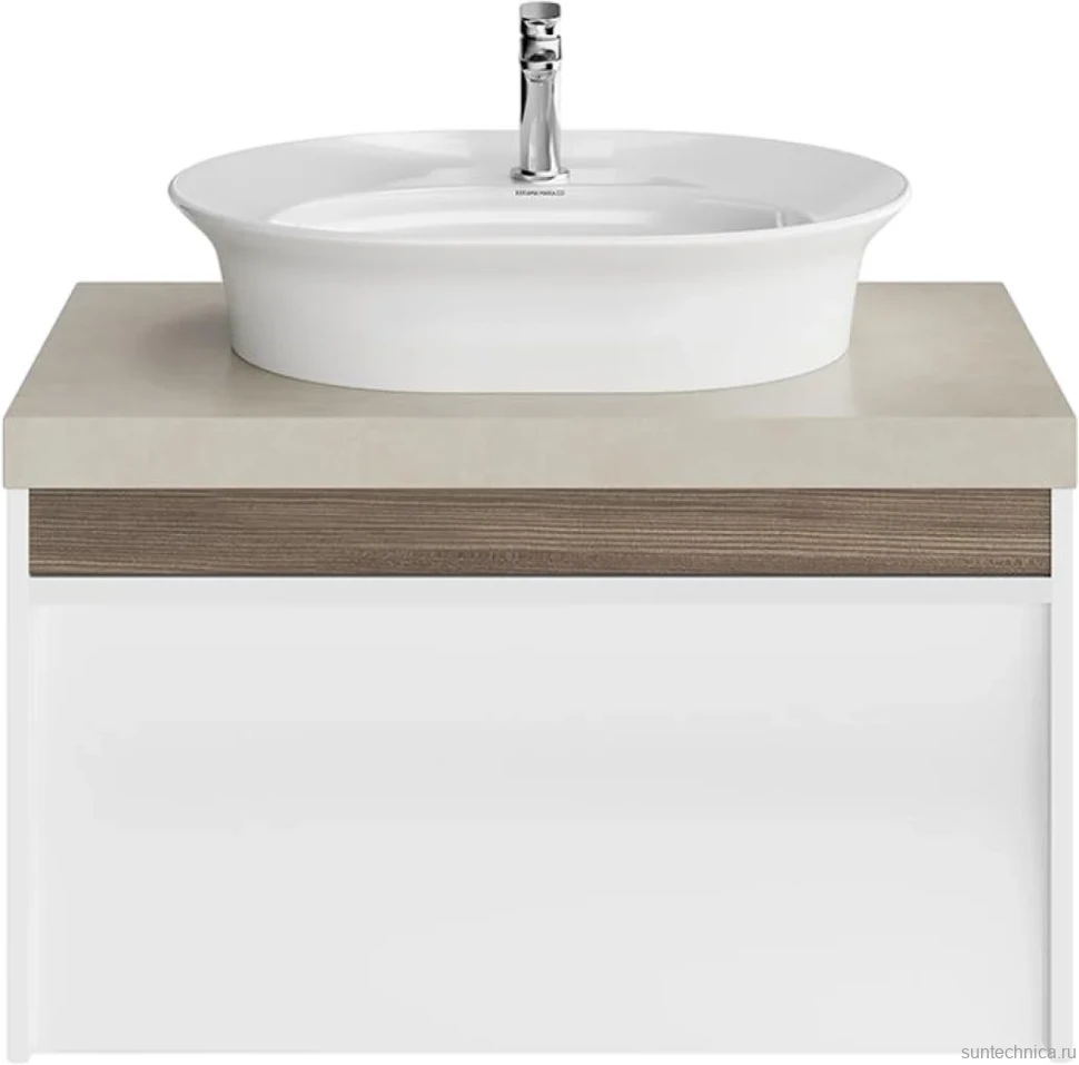Тумба под раковину KERAMA MARAZZI Modula 80 подвесная, белая глянцевая