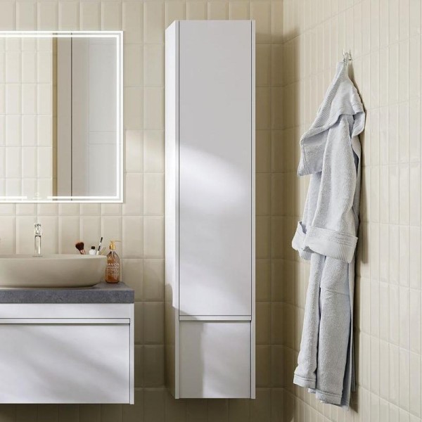 Шкаф пенал для ванной KERAMA MARAZZI Modula 165 белый глянцевый