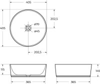 Накладная раковина BelBagno BB1342H300