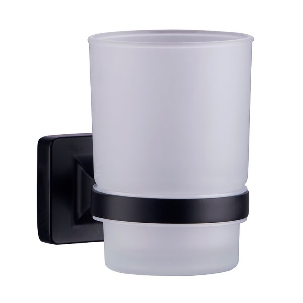 Стакан для ванной Fashun A26-7 A2606-7 настенный, черный, стеклянный