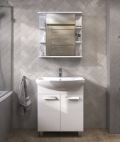 Тумба с раковиной Vigo Hoska 70 2 дверцы, белая