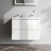 Тумба с раковиной AM.PM Gem 75 подвесная, белый глянец, с 2 ящиками